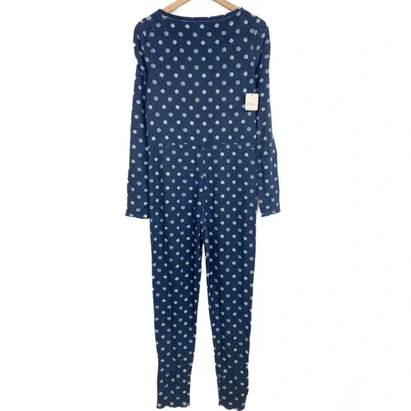 NWT Free People Intimately Home Alone Thermal Long John, Deep Navy - Size M